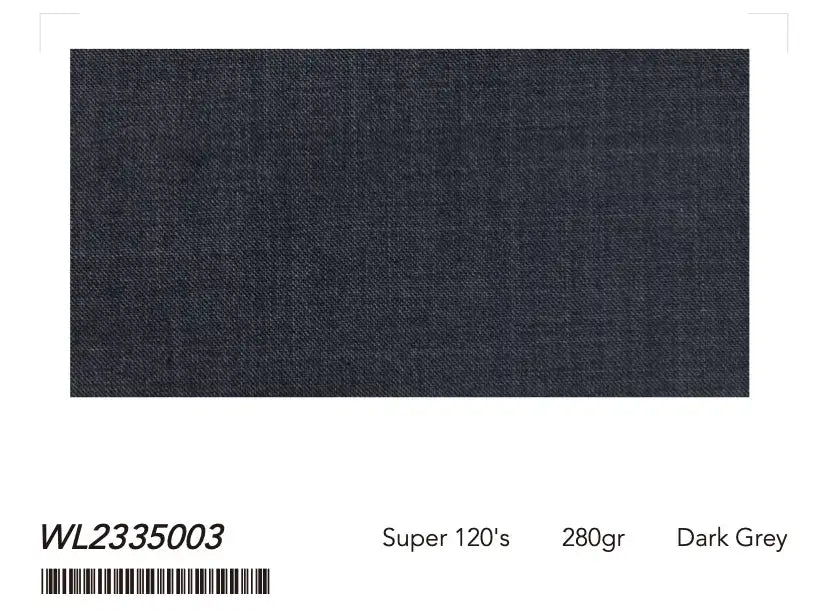 Dark Grey Super 120’s Wool Suit – 280g Refined Tailoring