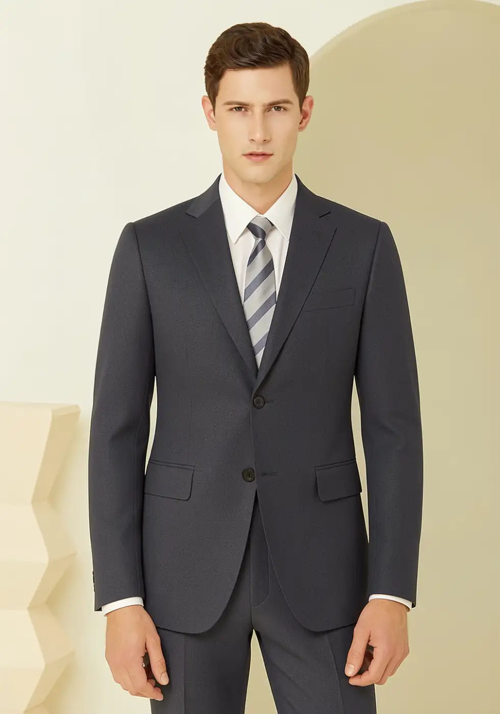 Dark Grey Super 120’s Wool Suit – 280g Refined Tailoring