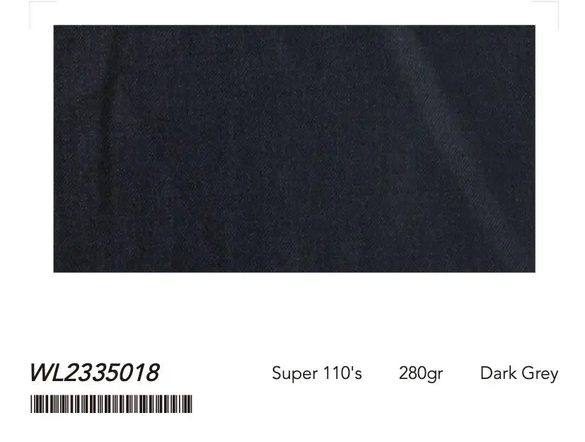 Dark Grey Super 110’s Wool Suit – 280g Classic Tailoring