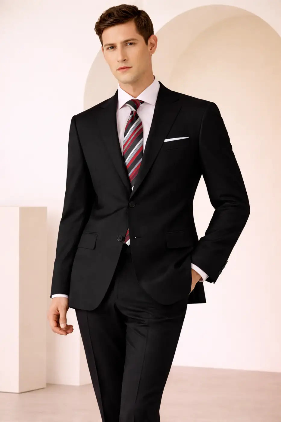 Dark Grey Super 110’s Wool Suit – 280g Classic Tailoring