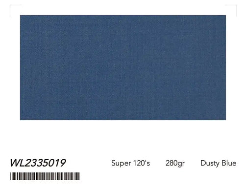 Dusty Blue Super 120’s Wool Suit – 280g Contemporary Tailoring