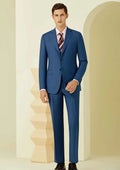 Dusty Blue Super 120’s Wool Suit – 280g Contemporary Tailoring